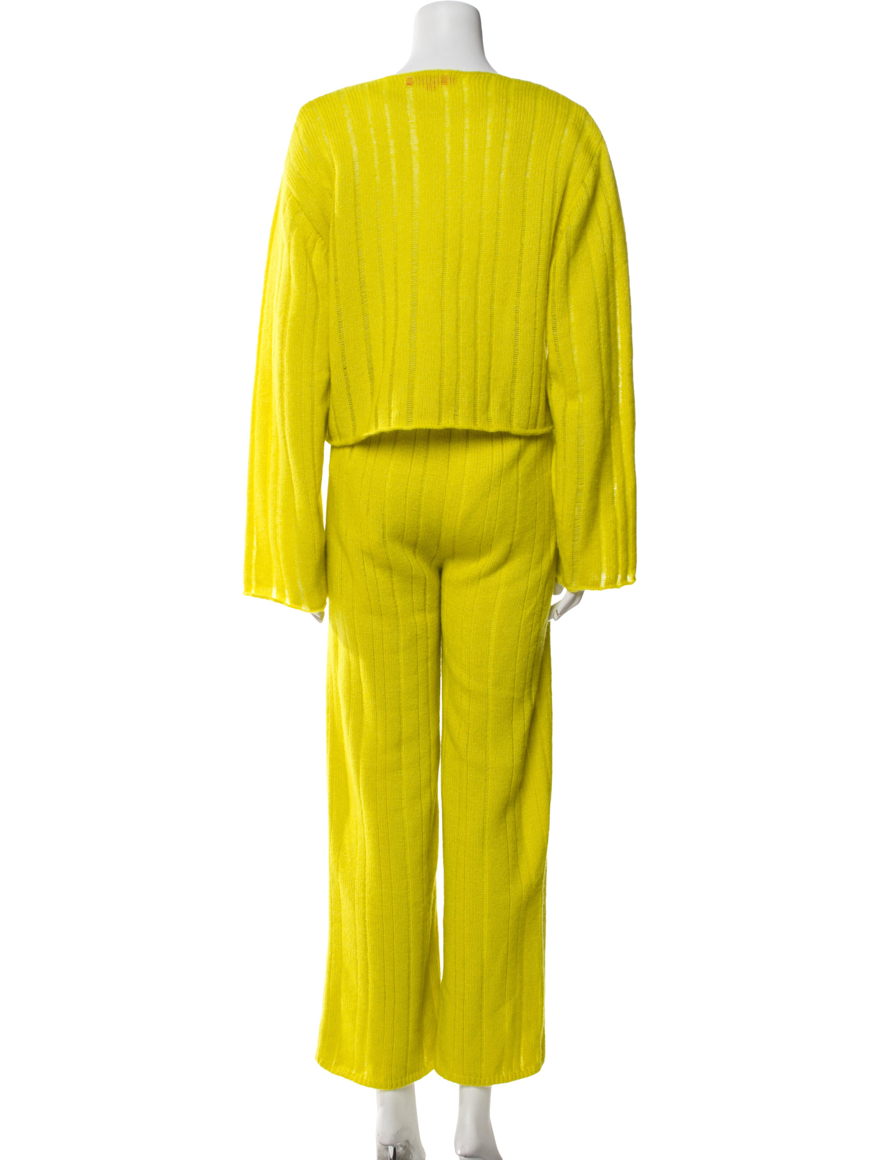 The Elder Statesman Cashmere Plaid Print Pant Set